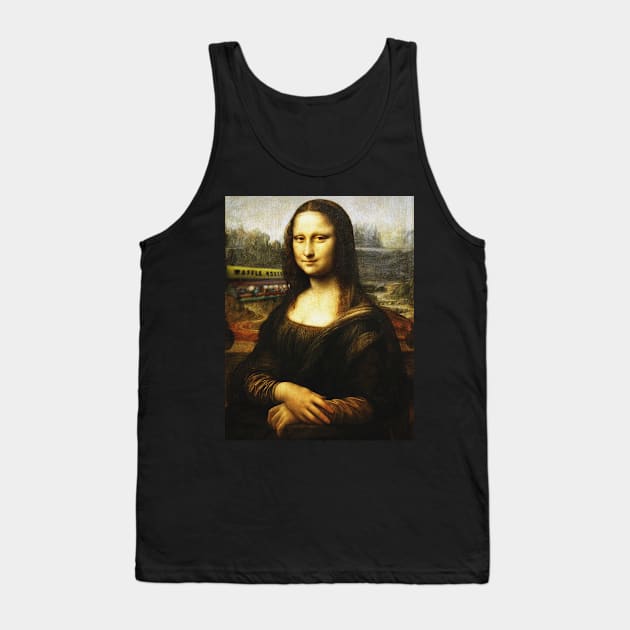 Mona Lisa Waffle House Tank Top by Jan Lewin Art Store